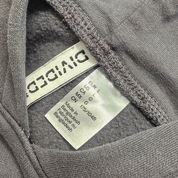 DIVIDED H&M Gray Hoodie Size L - Picture 2 of 2